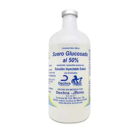 SUERO GLUCOSAVET 5% 500 ml.